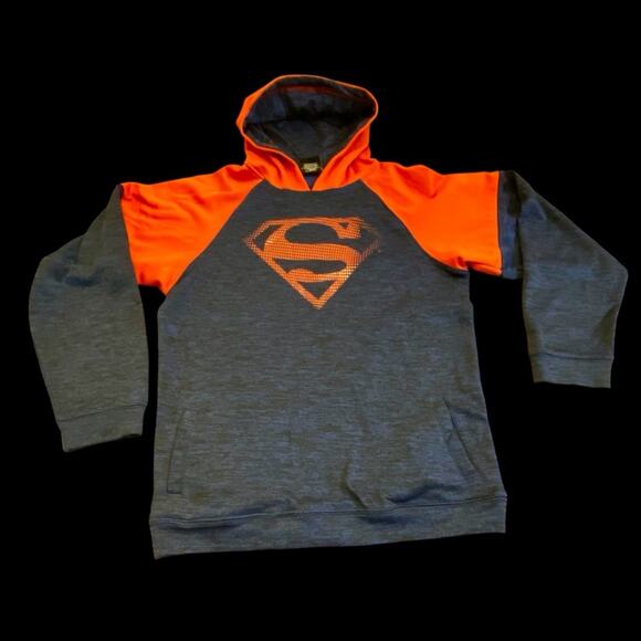 NWOT DC Comics Superman Kids Hoodie - Navy & Red - Picture 4 of 5